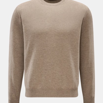 Fioroni - Herren - Cashmere Rundhalspullover taupe meliert Fioroni - Herren - Cashmere Rundhalspullover taupe meliert