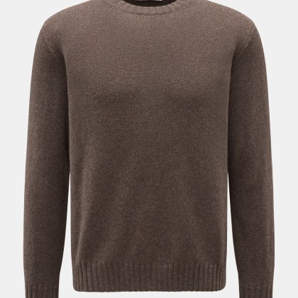 Filippo de Laurentiis - Herren - Cashmere Rundhalspullover graubraun meliert Filippo de Laurentiis - Herren - Cashmere Rundhalspullover graubraun meliert