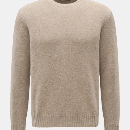 Filippo de Laurentiis - Herren - Cashmere Rundhalspullover beige meliert Filippo de Laurentiis - Herren - Cashmere Rundhalspullover beige meliert
