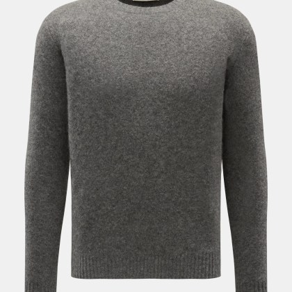 Filippo de Laurentiis - Herren - Rundhalspullover dunkelgrau meliert Filippo de Laurentiis - Herren - Rundhalspullover dunkelgrau meliert