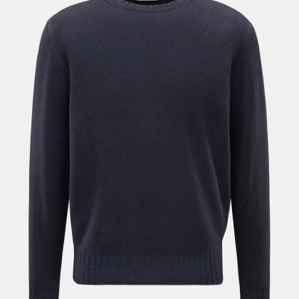 Filippo de Laurentiis - Herren - Merino Rundhalspullover navy meliert Filippo de Laurentiis - Herren - Merino Rundhalspullover navy meliert