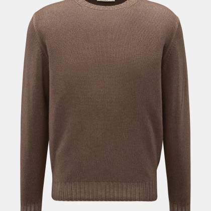 Filippo de Laurentiis - Herren - Merino Rundhalspullover braun meliert Filippo de Laurentiis - Herren - Merino Rundhalspullover braun meliert