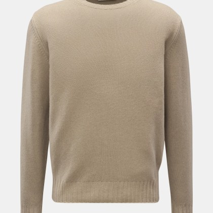 Filippo de Laurentiis - Herren - Merino Rundhalspullover sand Filippo de Laurentiis - Herren - Merino Rundhalspullover sand