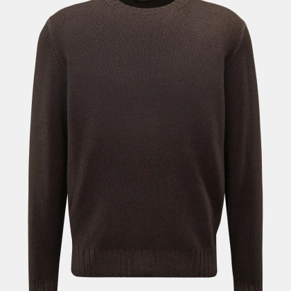 Filippo de Laurentiis - Herren - Merino Rundhalspullover dunkelbraun meliert Filippo de Laurentiis - Herren - Merino Rundhalspullover dunkelbraun meliert