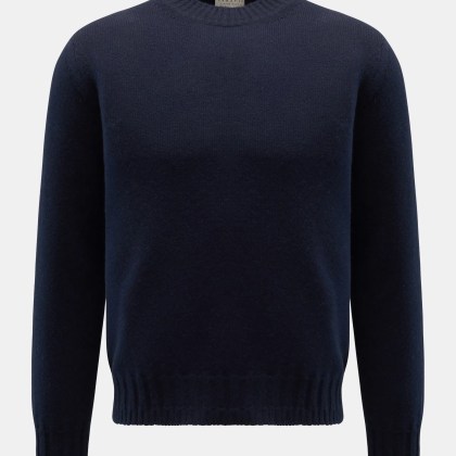 Lunaria Cashmere - Herren - Cashmere Rundhalspullover navy Lunaria Cashmere - Herren - Cashmere Rundhalspullover navy