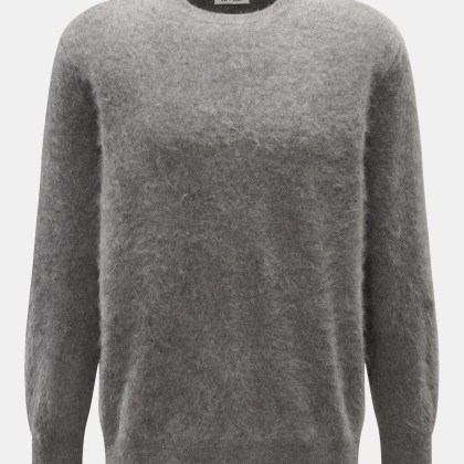 Soft Goat - Herren - Cashmere Rundhalspullover grau meliert Soft Goat - Herren - Cashmere Rundhalspullover grau meliert
