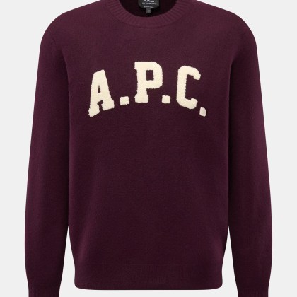 A.P.C. - Herren - Rundhalspullover %27Jay%27 dunkelviolett A.P.C. - Herren - Rundhalspullover %27Jay%27 dunkelviolett