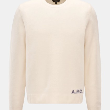 A.P.C. - Herren - Rundhalspullover %27Edward%27 offwhite A.P.C. - Herren - Rundhalspullover %27Edward%27 offwhite
