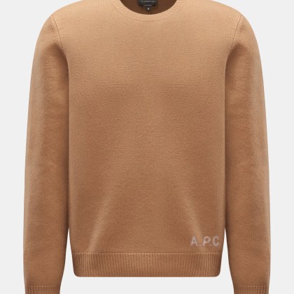A.P.C. - Herren - Rundhalspullover %27Edward%27 camel A.P.C. - Herren - Rundhalspullover %27Edward%27 camel