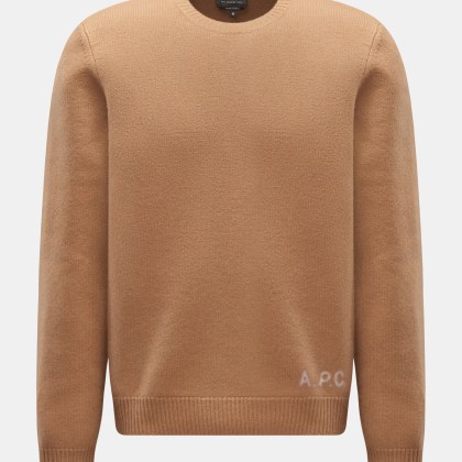 A.P.C. - Herren - Rundhalspullover %27Edward%27 camel A.P.C. - Herren - Rundhalspullover %27Edward%27 camel