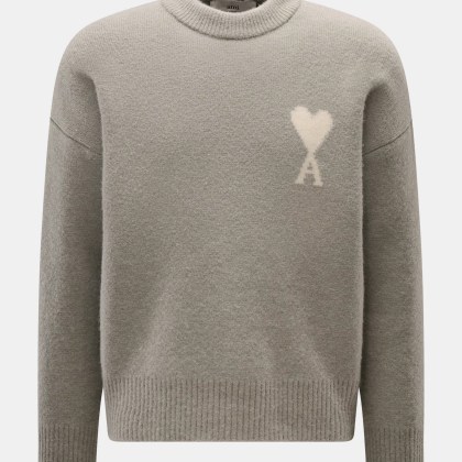 Ami Paris - Herren - Rundhalspullover grau Ami Paris - Herren - Rundhalspullover grau