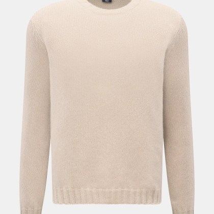 Fedeli - Herren - Cashmere Rundhalspullover %27Argentina%27 sand Fedeli - Herren - Cashmere Rundhalspullover %27Argentina%27 sand