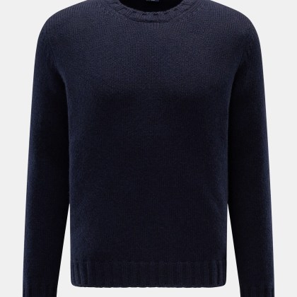 Fedeli - Herren - Cashmere Rundhalspullover %27Argentina%27 navy Fedeli - Herren - Cashmere Rundhalspullover %27Argentina%27 navy