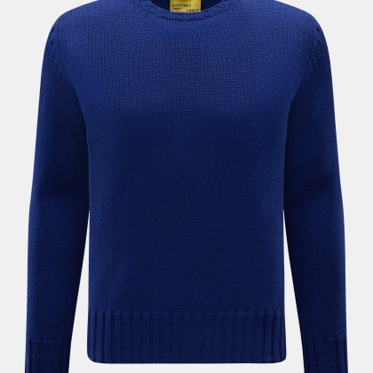 B.F. Knitwear - Herren - Merino Rundhalspullover dunkelblau B.F. Knitwear - Herren - Merino Rundhalspullover dunkelblau