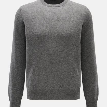 Cruciani - Herren - Cashmere Rundhalspullover dunkelgrau meliert Cruciani - Herren - Cashmere Rundhalspullover dunkelgrau meliert