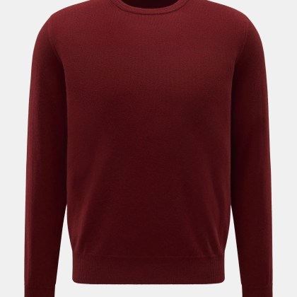 Colombo - Herren - Cashmere Rundhalspullover bordeaux Colombo - Herren - Cashmere Rundhalspullover bordeaux