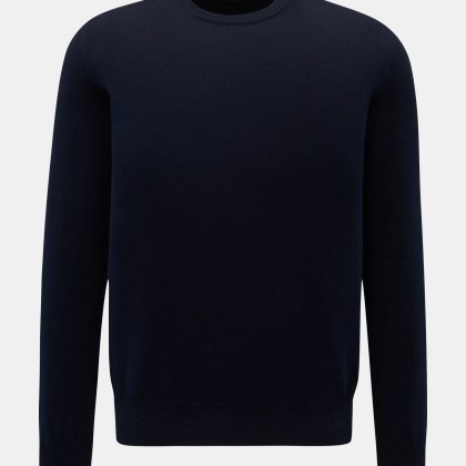 Colombo - Herren - Cashmere Rundhalspullover navy Colombo - Herren - Cashmere Rundhalspullover navy
