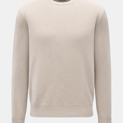 Agnona - Herren - Cashmere Rundhalspullover sand meliert Agnona - Herren - Cashmere Rundhalspullover sand meliert