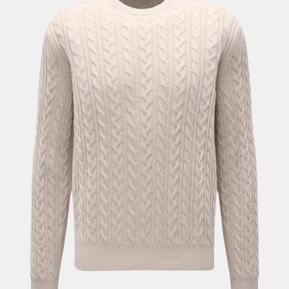 Agnona - Herren - Cashmere Rundhalspullover beige Agnona - Herren - Cashmere Rundhalspullover beige