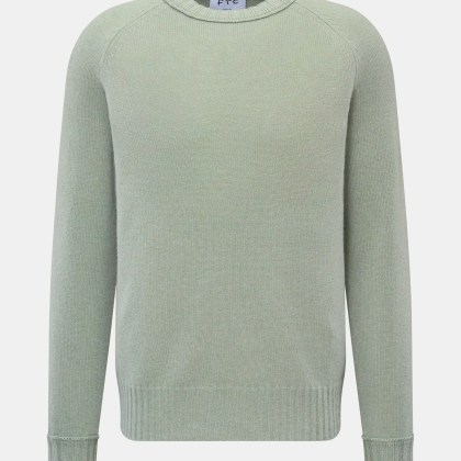 FTC - Herren - Cashmere Rundhalspullover graugrün FTC - Herren - Cashmere Rundhalspullover graugrün