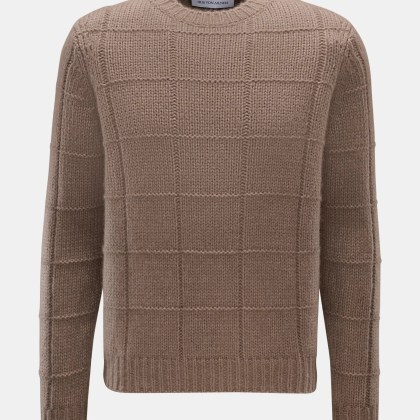 Iris von Arnim - Herren - Rundhalspullover %27Brayden%27 taupe Iris von Arnim - Herren - Rundhalspullover %27Brayden%27 taupe