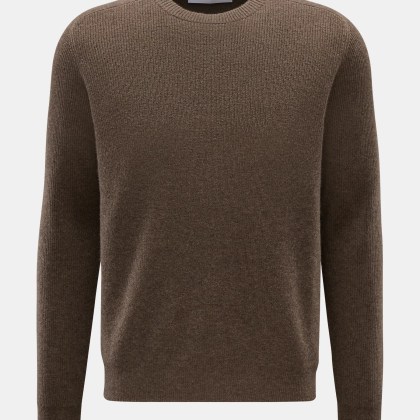 Iris von Arnim - Herren - Cashmere Rundhalspullover %27Willy%27 graubraun meliert Iris von Arnim - Herren - Cashmere Rundhalspullover %27Willy%27 graubraun meliert