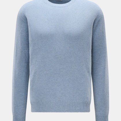 04651/ A trip in a bag - Herren - Cashmere Rundhalspullover %27Extreme Cashmere Crew%27 rauchblau meliert 04651/ A trip in a bag - Herren - Cashmere Rundhalspullover %27Extreme Cashmere Crew%27 rauchblau meliert