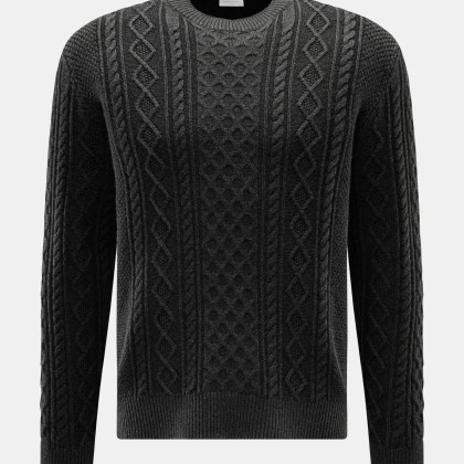 04651/ A trip in a bag - Herren - Rundhalspullover %27Foggy Cable Crew%27 dunkelgrau 04651/ A trip in a bag - Herren - Rundhalspullover %27Foggy Cable Crew%27 dunkelgrau