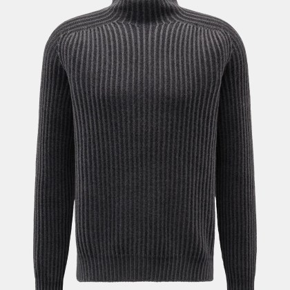 04651/ A trip in a bag - Herren - Mock Neck Pullover %27Foggy Mock%27 schwarz 04651/ A trip in a bag - Herren - Mock Neck Pullover %27Foggy Mock%27 schwarz