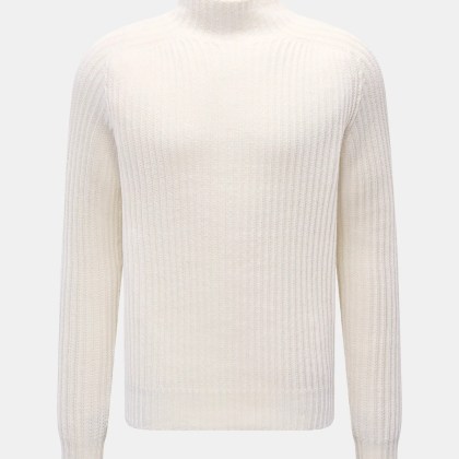 04651/ A trip in a bag - Herren - Mock Neck Pullover %27Foggy Mock%27 offwhite 04651/ A trip in a bag - Herren - Mock Neck Pullover %27Foggy Mock%27 offwhite