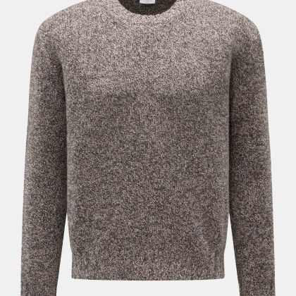 04651/ A trip in a bag - Herren - Rundhalspullover %27Micromouline Crew%27 graubraun meliert 04651/ A trip in a bag - Herren - Rundhalspullover %27Micromouline Crew%27 graubraun meliert