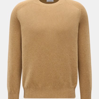 Malo - Herren - Cashmere Rundhalspullover hellbraun Malo - Herren - Cashmere Rundhalspullover hellbraun