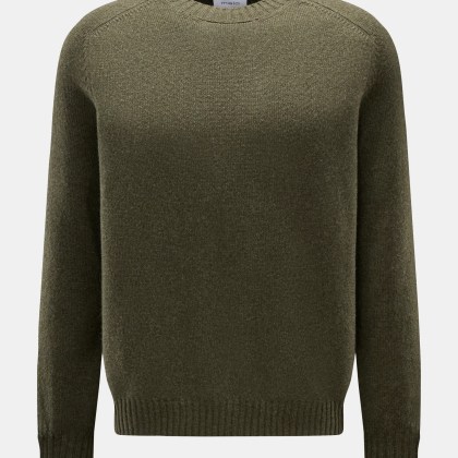 Malo - Herren - Cashmere Rundhalspullover graugrün meliert Malo - Herren - Cashmere Rundhalspullover graugrün meliert
