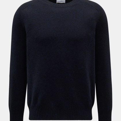 Malo - Herren - Cashmere Rundhalspullover dark navy meliert Malo - Herren - Cashmere Rundhalspullover dark navy meliert