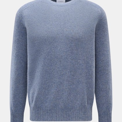 Malo - Herren - Cashmere Rundhalspullover rauchblau meliert Malo - Herren - Cashmere Rundhalspullover rauchblau meliert