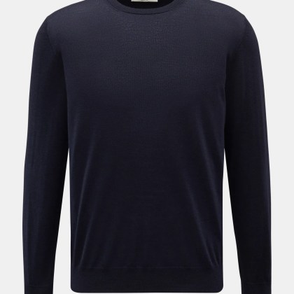 Filippo de Laurentiis - Herren - Feinstrick-Rundhalspullover navy Filippo de Laurentiis - Herren - Feinstrick-Rundhalspullover navy