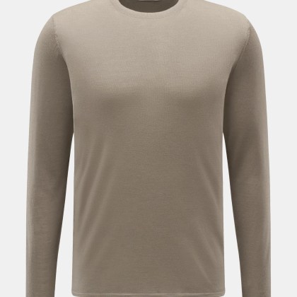 Kiefermann - Herren - Merino Feinstrick-Pullover %27Marleys%27 taupe Kiefermann - Herren - Merino Feinstrick-Pullover %27Marleys%27 taupe
