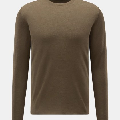 Kiefermann - Herren - Merino Feinstrick-Pullover %27Marleys%27 dark olive Kiefermann - Herren - Merino Feinstrick-Pullover %27Marleys%27 dark olive