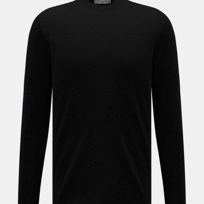 Kiefermann - Herren - Merino Feinstrick-Pullover schwarz Kiefermann - Herren - Merino Feinstrick-Pullover schwarz