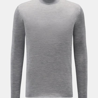 Kiefermann - Herren - Merino Feinstrick-Pullover grau meliert Kiefermann - Herren - Merino Feinstrick-Pullover grau meliert