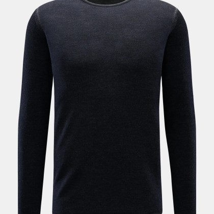 Kiefermann - Herren - Merino Rundhalspullover %27Lutzs%27 dark navy meliert Kiefermann - Herren - Merino Rundhalspullover %27Lutzs%27 dark navy meliert