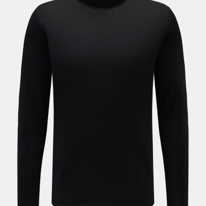 Kiefermann - Herren - Merino Feinstrick-Pullover %27Benjaminn%27 schwarz Kiefermann - Herren - Merino Feinstrick-Pullover %27Benjaminn%27 schwarz