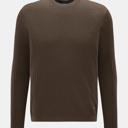Emporio Armani - Herren - Rundhalspullover graubraun Emporio Armani - Herren - Rundhalspullover graubraun