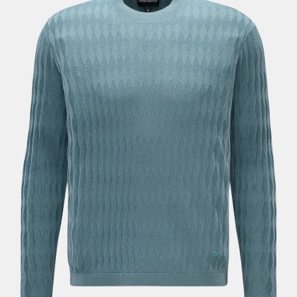 Emporio Armani - Herren - Rundhalspullover rauchblau Emporio Armani - Herren - Rundhalspullover rauchblau