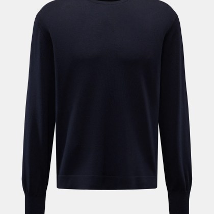 Officine Générale - Herren - Merino Rundhalspullover navy Officine Générale - Herren - Merino Rundhalspullover navy