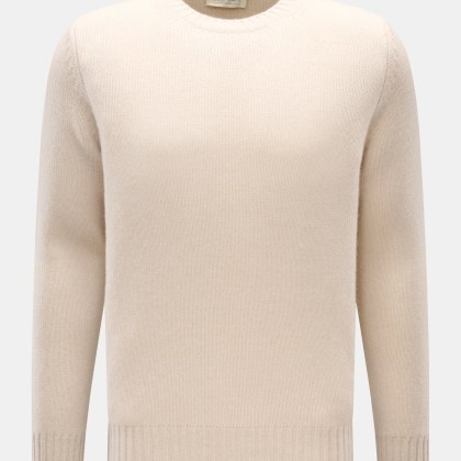 Bruno Manetti - Herren - Cashmere Rundhalspullover beige Bruno Manetti - Herren - Cashmere Rundhalspullover beige