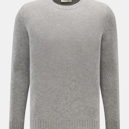Bruno Manetti - Herren - Cashmere Rundhalspullover grau meliert Bruno Manetti - Herren - Cashmere Rundhalspullover grau meliert