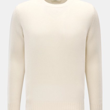 Bruno Manetti - Herren - Cashmere Rundhalspullover creme Bruno Manetti - Herren - Cashmere Rundhalspullover creme