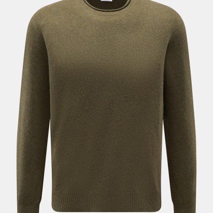 04651/ A trip in a bag - Herren - Rundhalspullover %27Boiled Crew%27 oliv 04651/ A trip in a bag - Herren - Rundhalspullover %27Boiled Crew%27 oliv