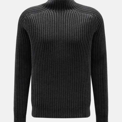 04651/ A trip in a bag - Herren - Mock Neck Pullover %27Foggy Mock%27 schwarz 04651/ A trip in a bag - Herren - Mock Neck Pullover %27Foggy Mock%27 schwarz